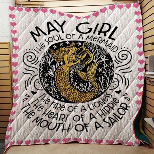 May Woman The Soul Of A Mermaid Quilt Gift For Women