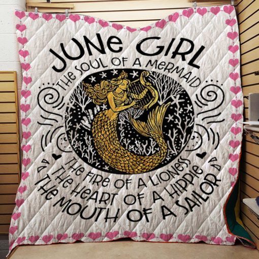 June Woman The Soul Of A Mermaid Quilt Gift For Women