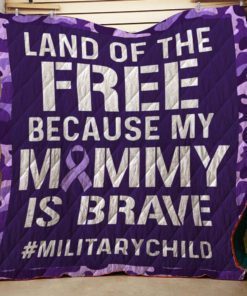 Military Child Month Purple Up Free Brave Mom Pride Quilt