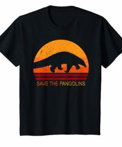 retro vintage pangolin t-shirt save the pangolins shirt