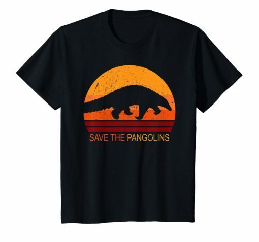 retro vintage pangolin t-shirt save the pangolins shirt