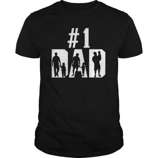 #1 Dad Number One Father's Day Vintage Style T-Shirts