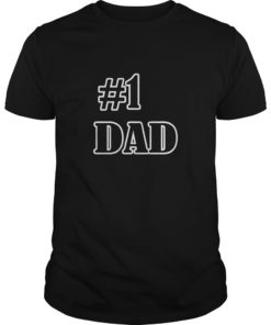 #1 Dad Number One Father's Day Vintage Style Tee Shirt