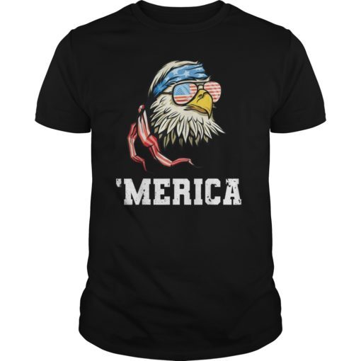 4th Of July Merica Bald Eagle T-Shirt