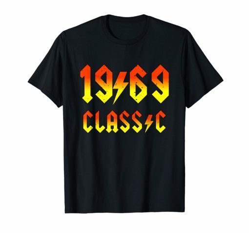50th Birthday Gift Shirt 1969 Classic Rock Legend