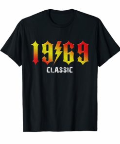 50th Birthday Gift T Shirt 1969 Classic Rock Legend Tees