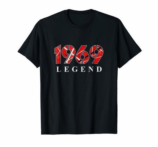 50th Birthday T Shirt 1969 Classic Rock Legend