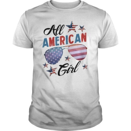 All American Girl Patriotic July 4th Fun T-Shirts