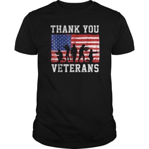 American Flag T Shirts Thank you Military Veterans