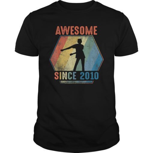 Awesome Since 2010 9th Birthday Floss Dance Vintage Gift T-Shirt