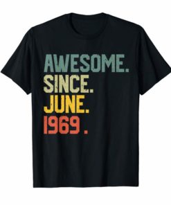 Awesome since June 1969 T-Shirt Vintage 50th Birthday gift