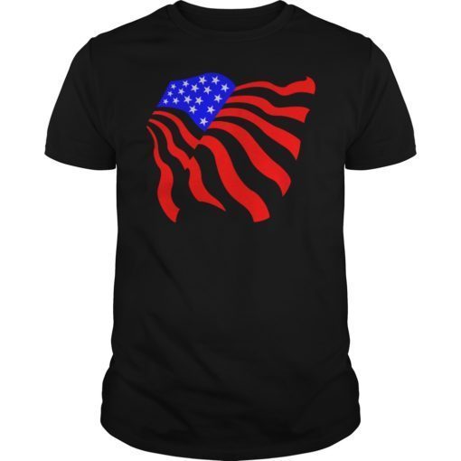 Beer American Flag Gift T-Shirt 4th of July Men Women Merica USA