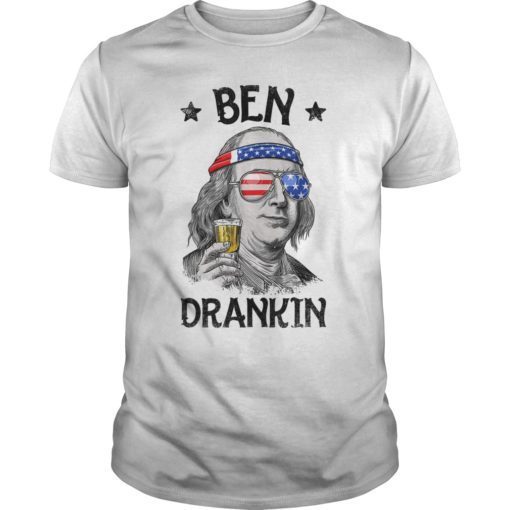 Ben Drankin 4th of July T Shirt Benjamin Franklin Men Gifts