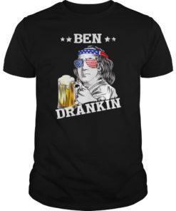 Ben Drankin Benjamin Franklin Funny Drinking 4th of July Men T-Shirt