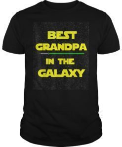 Best Grandpa in the Galaxy Start wars Funny Tshirt Gift