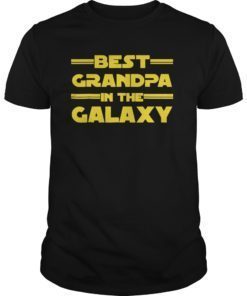 Best Grandpa in the Galaxy T Shirt Grandfather gift