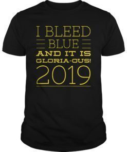 Bleed Blue In The STL It Is Gloria Ous Hockey Final Playoffs T-Shirt