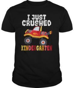 Crushed Kindergarten Monster Truck Graduation Grad Gift Tee Shirts