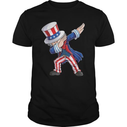 Dabbing Uncle Sam T Shirt 4th of July Kids Boys Men Gifts