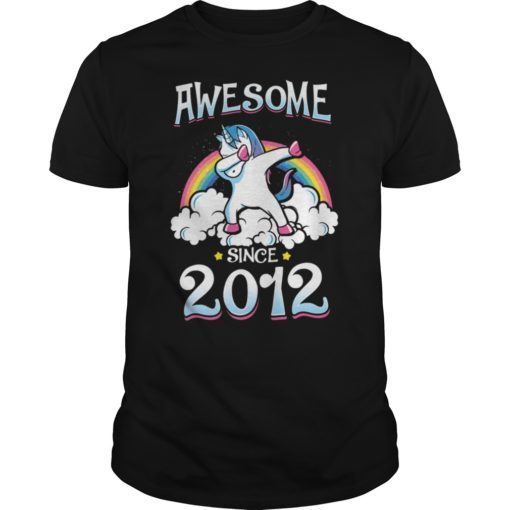Dabbing Unicorn Awesome Since 2012 T-Shirt