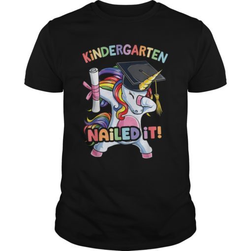 Dabbing Unicorn Graduation T shirt Kindergarten Girls Kids