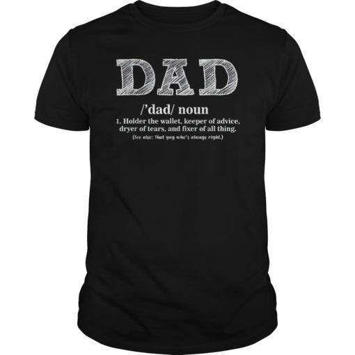 Dad Tshirt Father's dau Gifts Mens Father Birthday Gifts T-Shirt