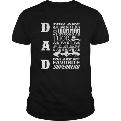 Dad You Are My Favorite Superhero Gift TShirt For Father's Day