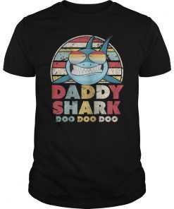 Daddy Shark Doo Doo Doo Vintage Retro Short-Sleeve Unisex T-Shirt