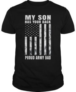 Distressed Patriotic American Flag Proud Army Dad T-shirt