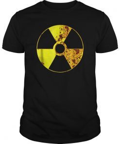 Distressed Vintage Radioactive Warning Symbol Grunge Shirt