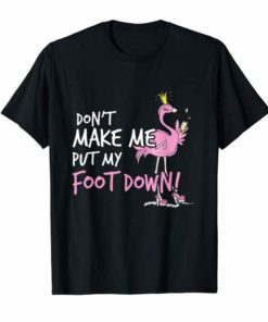 Don't Make Me Put My Foot Down Pink Flamingo Gifts T-shirts