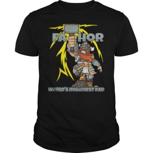 Fa-Thor Like Dad Just Way Mightier Hero T-Shirt vintage tee