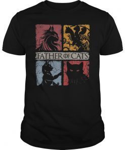Father of Cats Shirt Cat Lovers Cat Dad Gift Tee