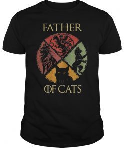Father of Cats Shirt Cat Lovers Cat Dad Gift Tee Shirt