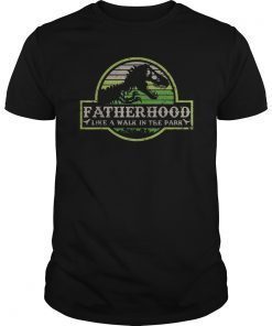 Fatherhood Like A Walk In The Park TShirts Dad Retro Sunset