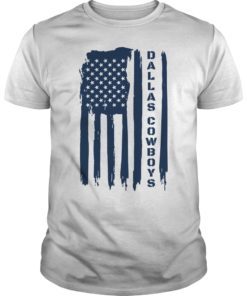Father's Day Gift Cowboys Dallas Fans USA Flag T Shirt