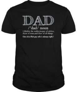 Father's Day Gift T Shirts Father's Birthday Gift Tee Unisex