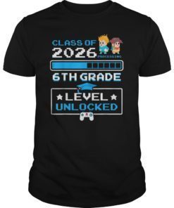 First Day Of 6th Grade Video Games Gifts Cute Class Of 2026 T-Shirt