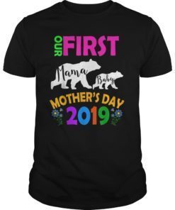 First Mothers Day Mom And Baby Bear Cute Gift For New Mom Tee Shirts