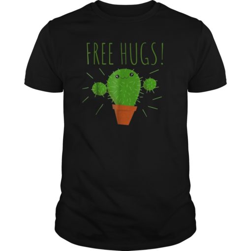 Free Hugs Cactus Funny Cute T-Shirt Gift