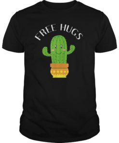 Free and Spiky Hugs Two Arm Smiling Cactus T-Shirt