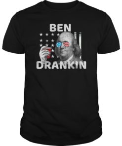 Funny 4th Of July Shirt Ben Drankin Beer USA Patriotic Tee Shirt