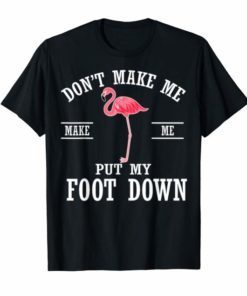 Funny Don't Make Me Put My Foot Down Flamingo T-Shirt