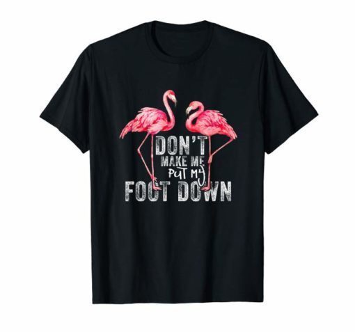 Funny Flamingo Don't Make Me Put My Foot Down Tshirt