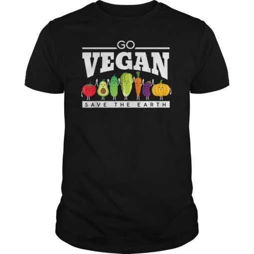 Funny Go Vegan Save the Earth Diet Shirt