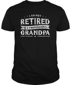 Funny Retiree Tee I'm Not Retired I'm A Professional Grandpa T-Shirt