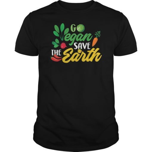 Go Vegan & Save The Earth T Shirt