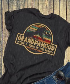Grandpa Like A Walk In The Park T-rex Jurassic Park Funny T-Shirt