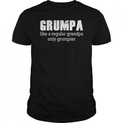 Grumpa Like A Regular Grandpa Only Grumpier Funny T-Shirt