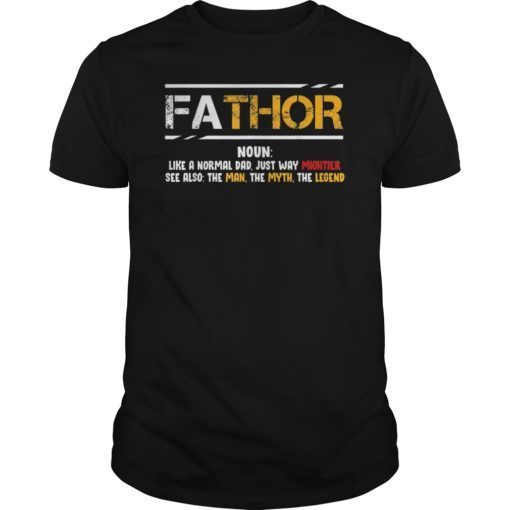 Hot Mens FaThor Like a Normal Dad Just Way Mightier Shirt Dad Gift